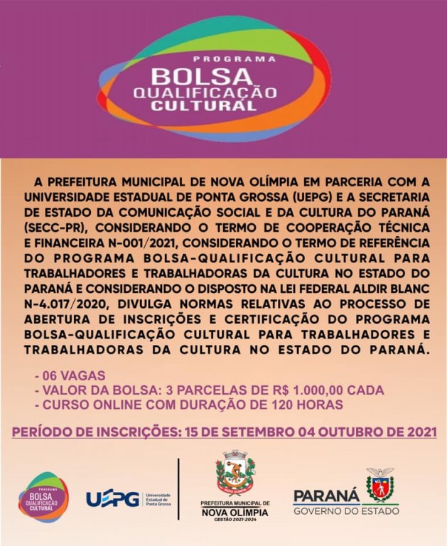 Capa PROGRAMA BOLSA-QUALIFICAÇÃO