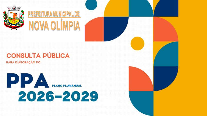 Capa A Prefeitura de Nova Olímpia PR convida você a participar da construção do nosso Plano Plurianual Participativo